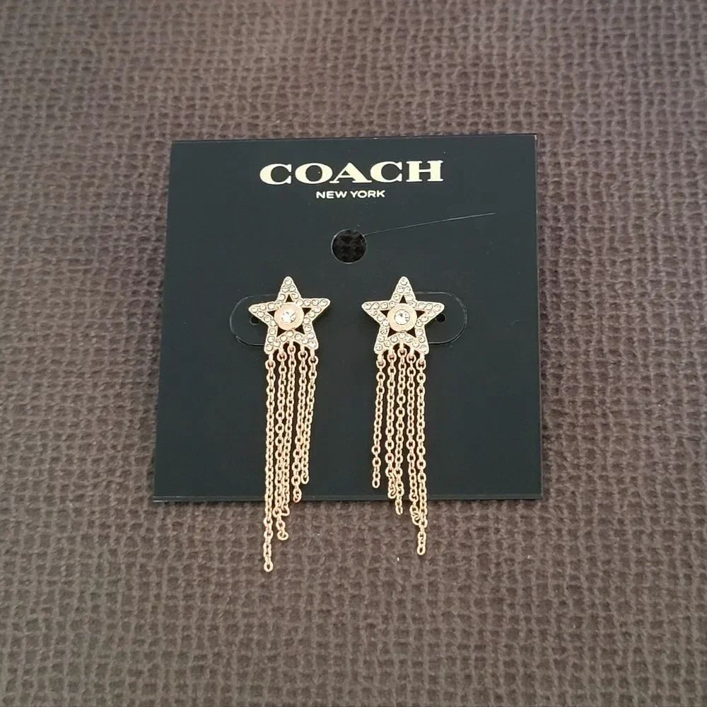 ✨️HP✨️ Coach Rose🌹 Gold💛 Shooting Star🌠 Earrings